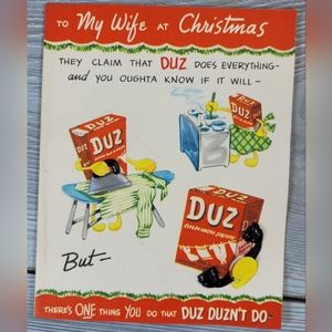 🎅🏼 RARE 1940s Vintage Funny Naughty Christmas Card - Bundle to Save $ 🎅🏼